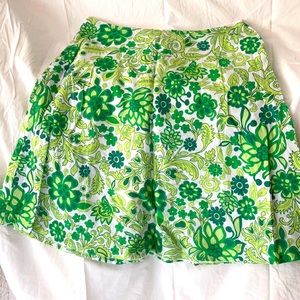 Gap Green flower print skirt